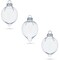 Set of 3 Clear Plastic Water Drop Christmas Ornaments 3.94 Inches